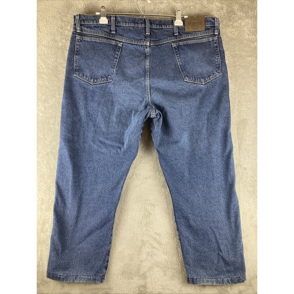 Cabela's Jeans Men's Size 44x30 (42x27) Flannel Lined Straight Leg Blue Denim - Picture 2 of 15